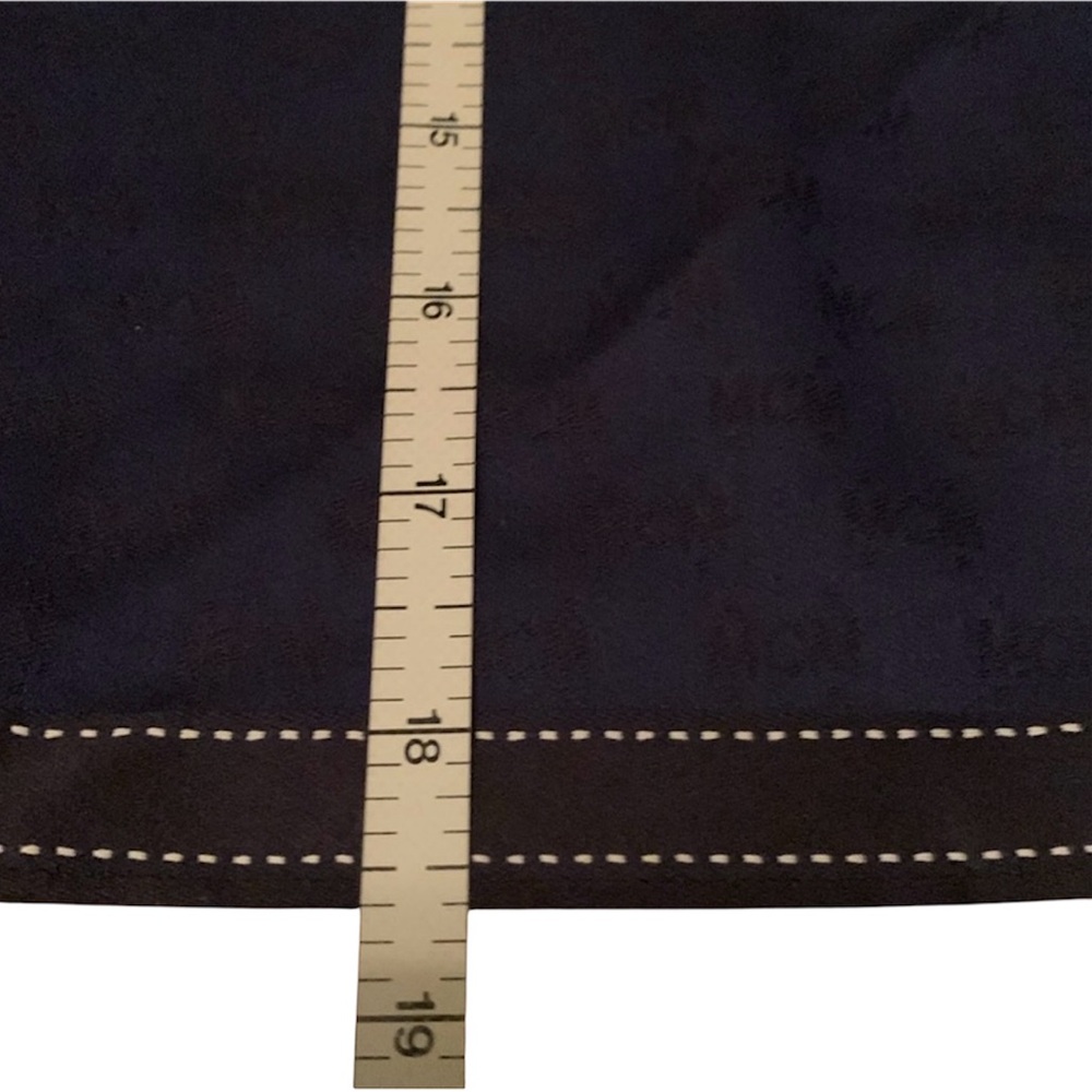 MCM Navy Blue scarf (cotton)
New with white trim scarf
18 1/2" by 19 - Picture 6 of 6